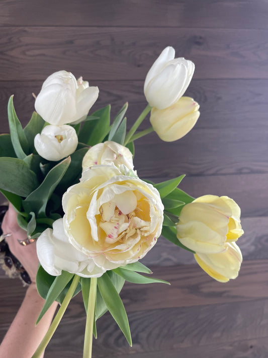 Easter Tulip Wrapped Bouquet